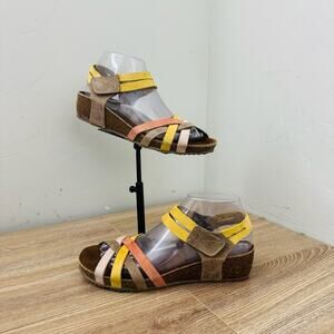 Inter Bios Multicolor Strappy Leather Sandals Women’s Size 8